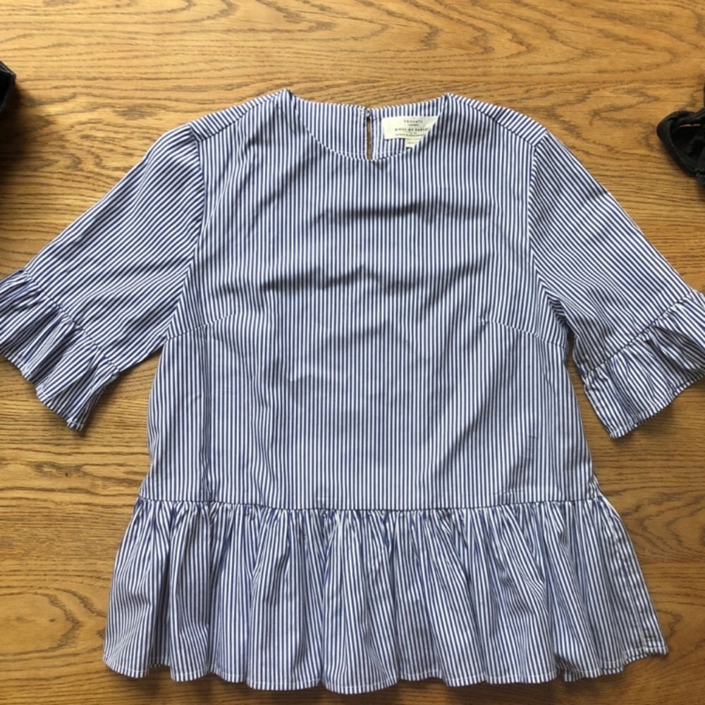 Blue and white stripped blouse!